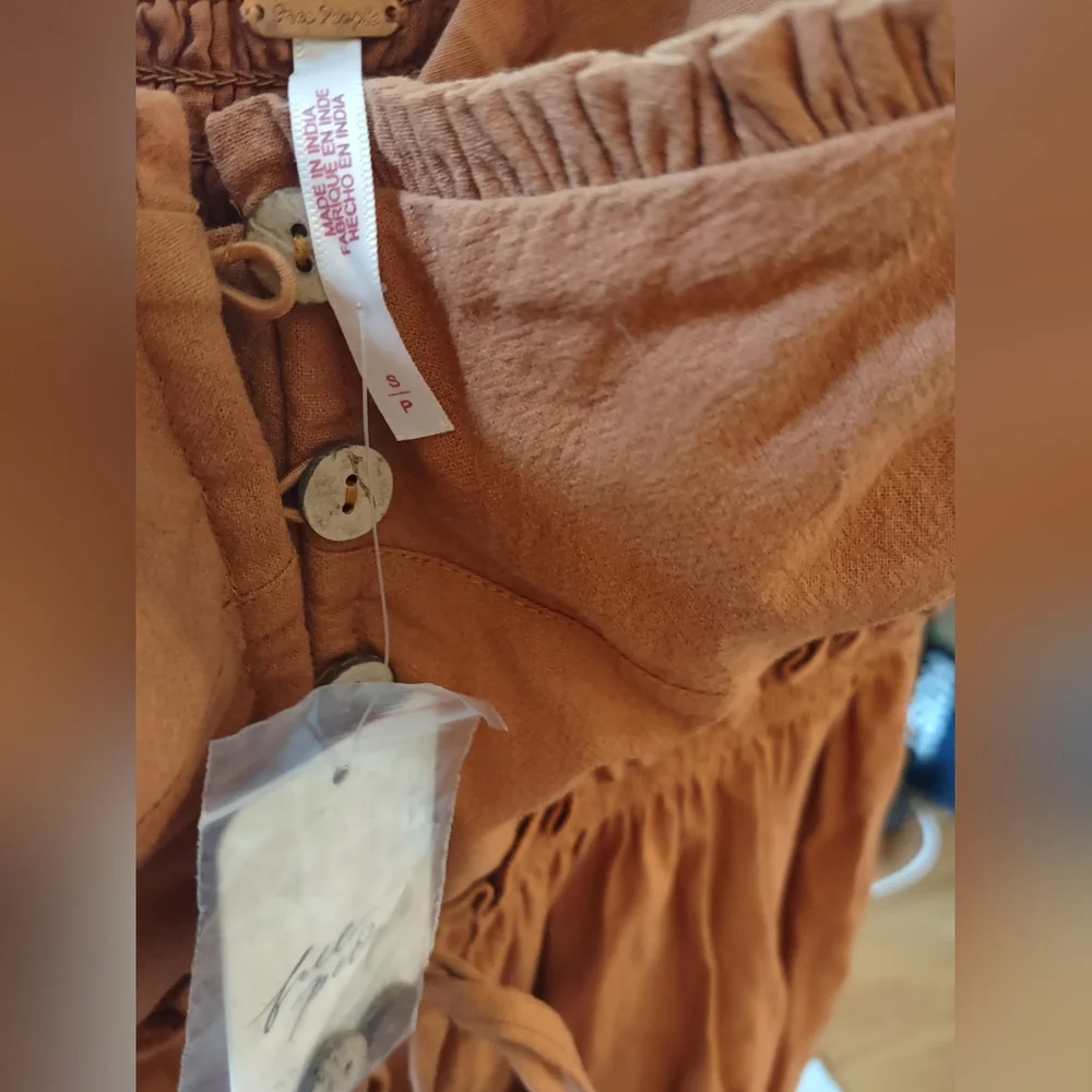 NWT Free People Cotton Midi Dress - Small Petite - Picture 14 of 15